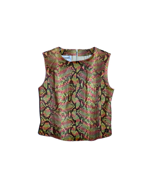 By Karl Lagerfeld S/S 2000 Python Leather Top