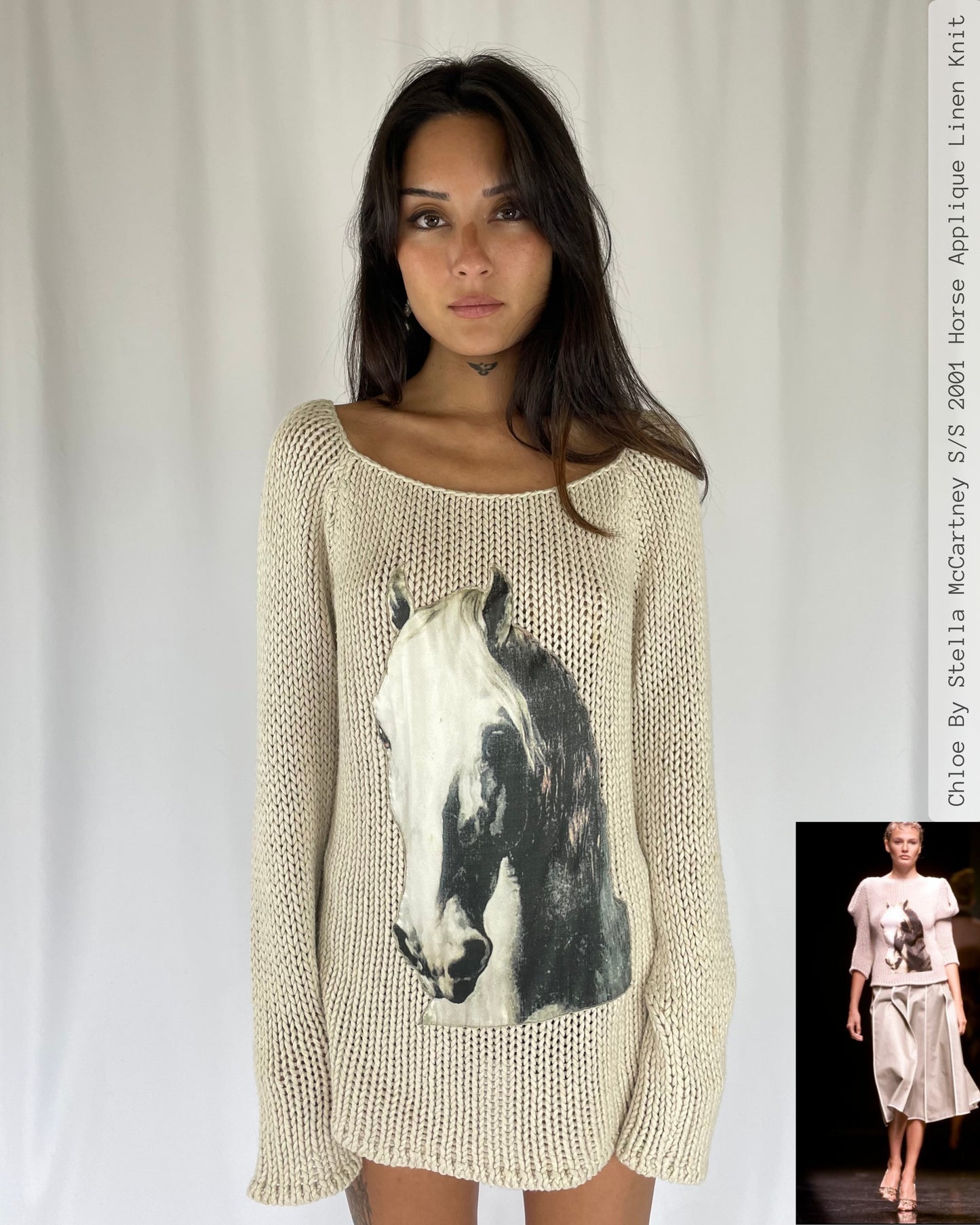 By Stella McCartney S/S 2001 Horse Applique Knit