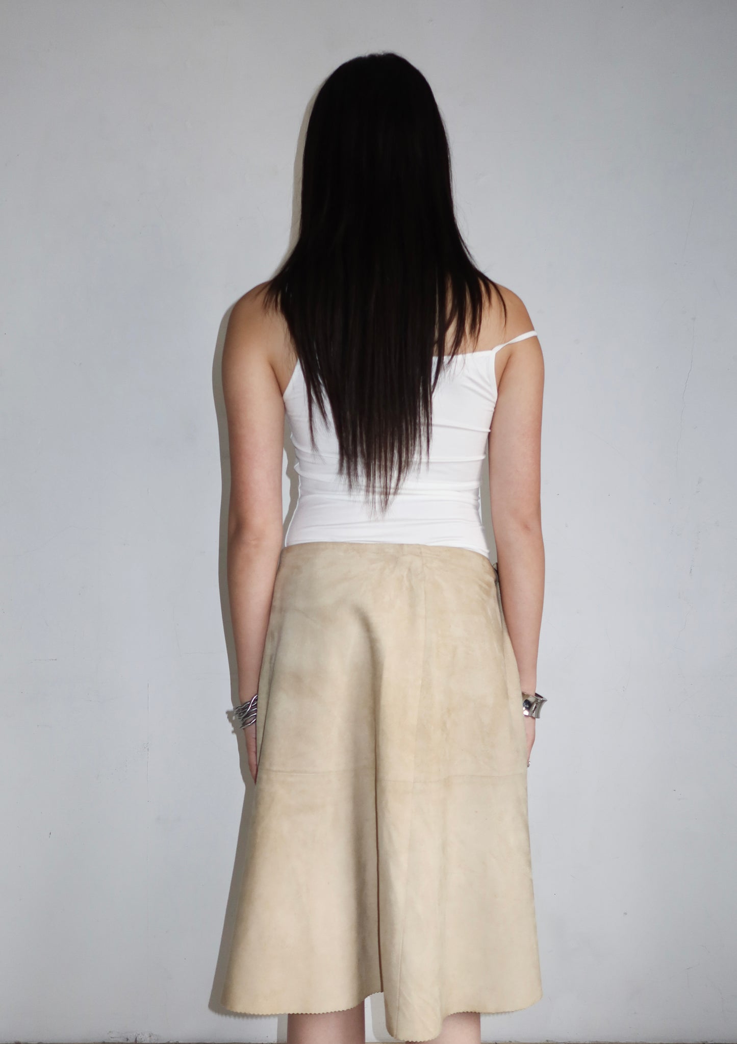 90s SUEDE MIDI SKIRT