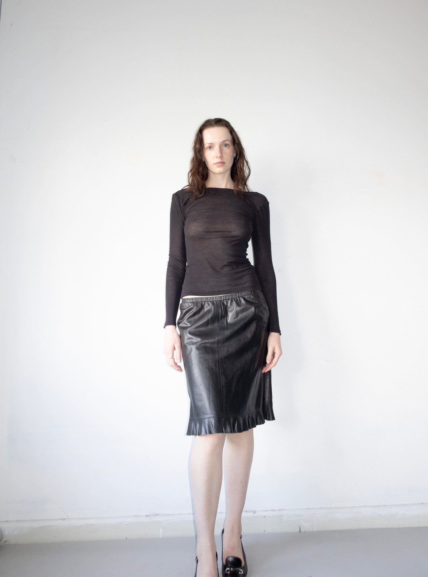 013 / Gucci By Tom Ford SS 1999 Leather Skirt