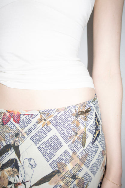 004 / John Galliano Newspaper Skirt