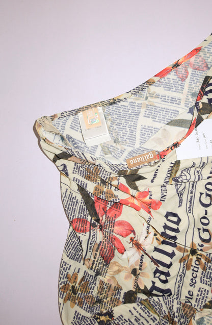 004 / John Galliano Newspaper Skirt