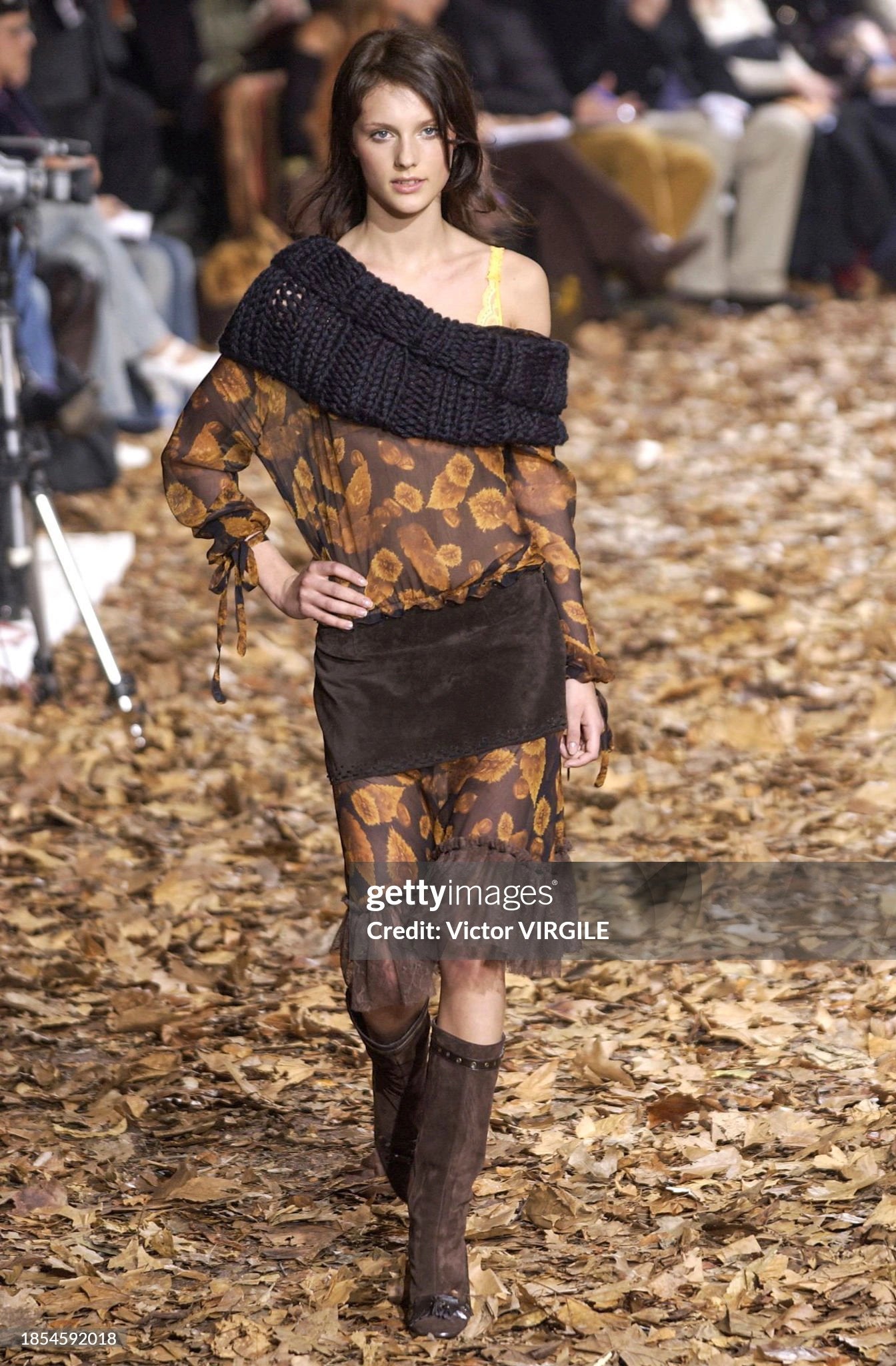 D&G F/W 2002 Suede/Silk Skirt