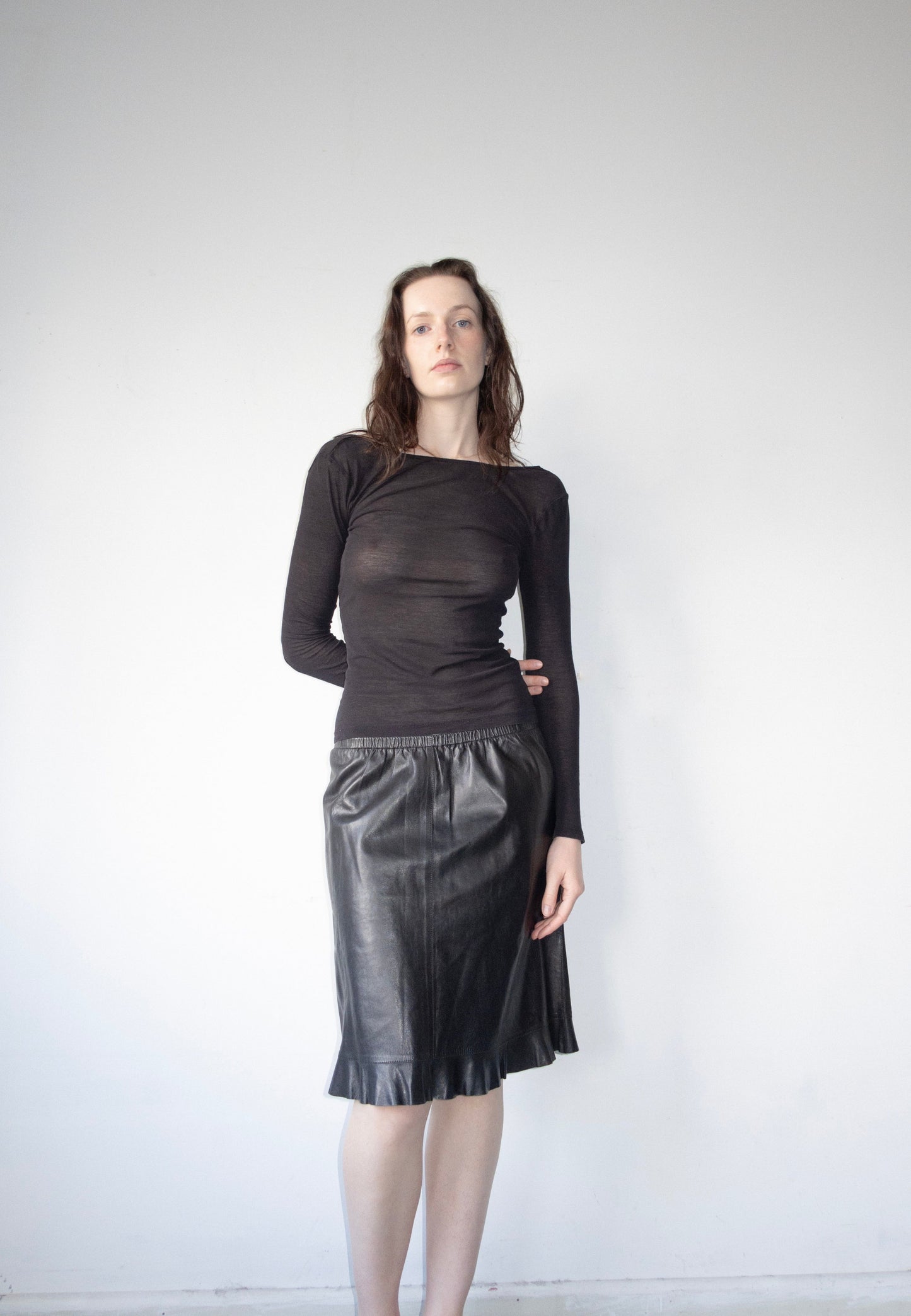 013 / Gucci By Tom Ford SS 1999 Leather Skirt